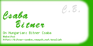 csaba bitner business card